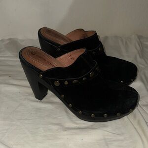 Corso Como Black suede Studded Mules